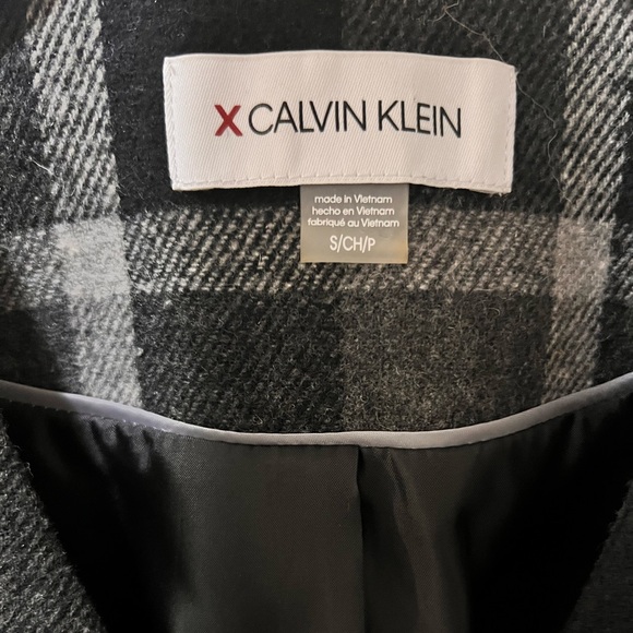 PLAID BLAZER/CAP NEW CALVIN KLEIN - Picture 1 of 7